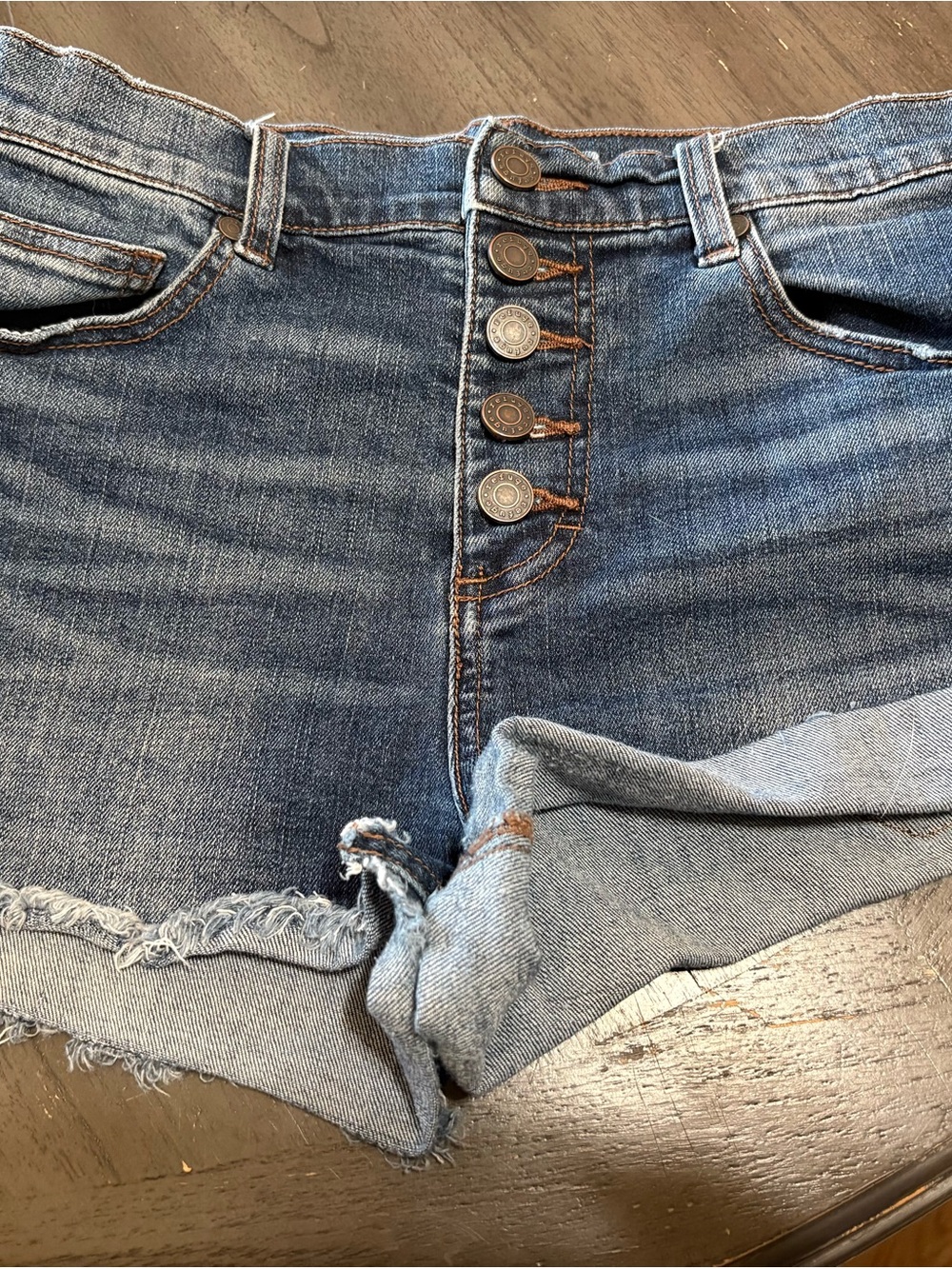 refuge Two-Tone Blue Denim Waistband with Label